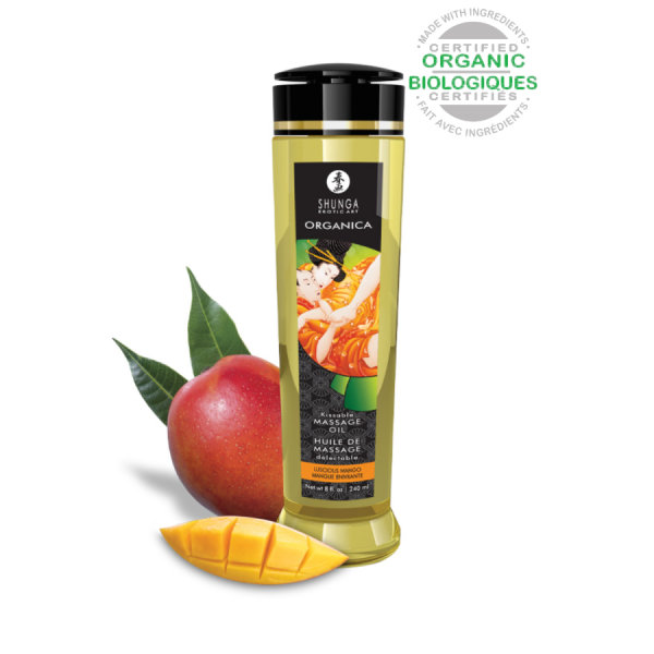 Huile de Massage Organica Mangue Enivrante 240 ml Shunga 